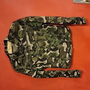 Venus Camo camouflage Jean Jacket Size Small